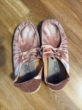 Hey Dude Women's Tie-Dye Peach Slip-On Flats
